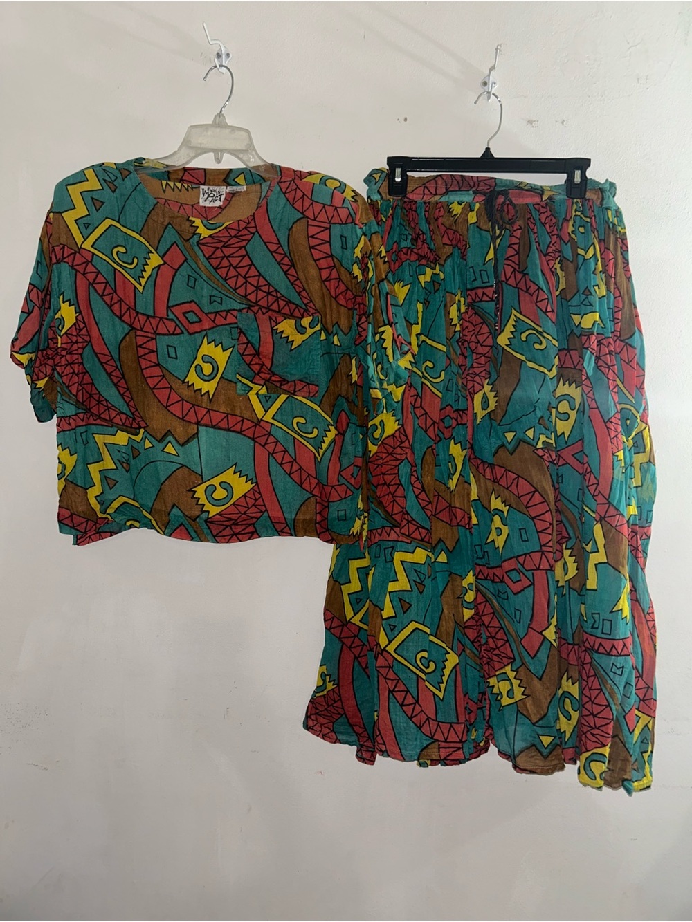 Vintage Sudden Impact 2 Piece Set Skirt Size Large & Top Size Medium
